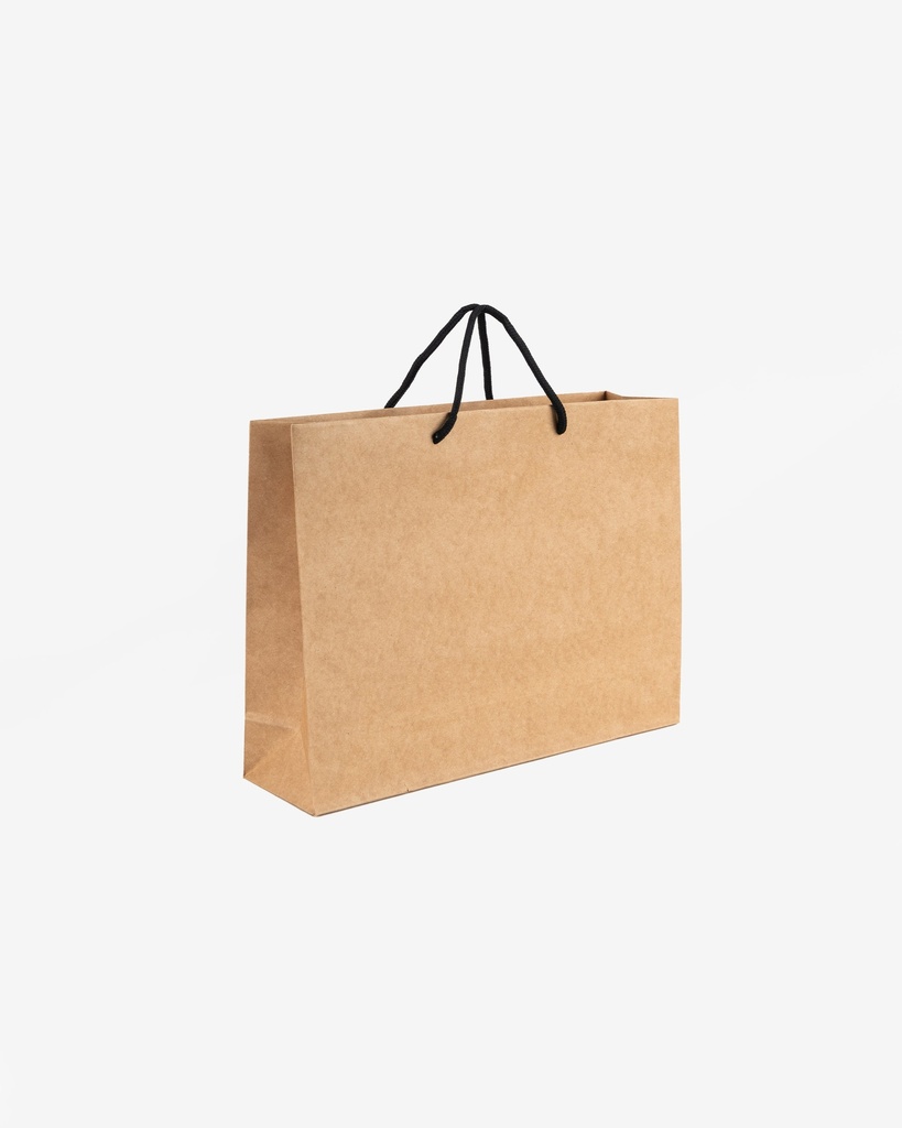 Kraft Paper Bag, Landscape Black Rope Handle