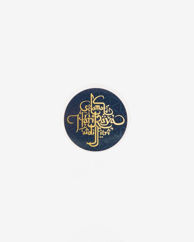 Selamat Hari Raya Aidifitri (Gold) w/ Blue Background