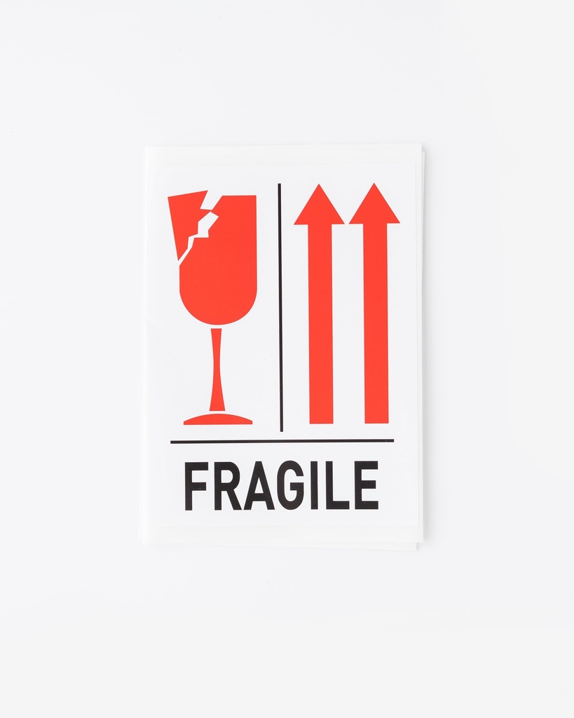 Fragile + Upright + Glass Label