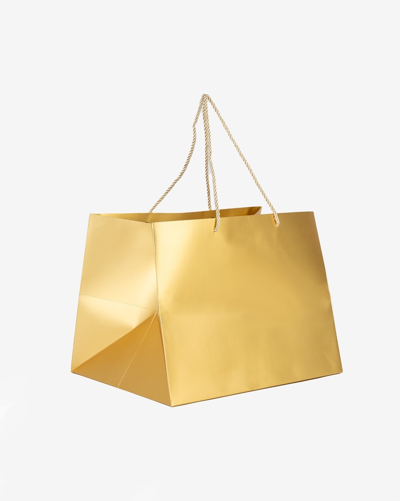 Gold Card Paper Bag with Rope Handle