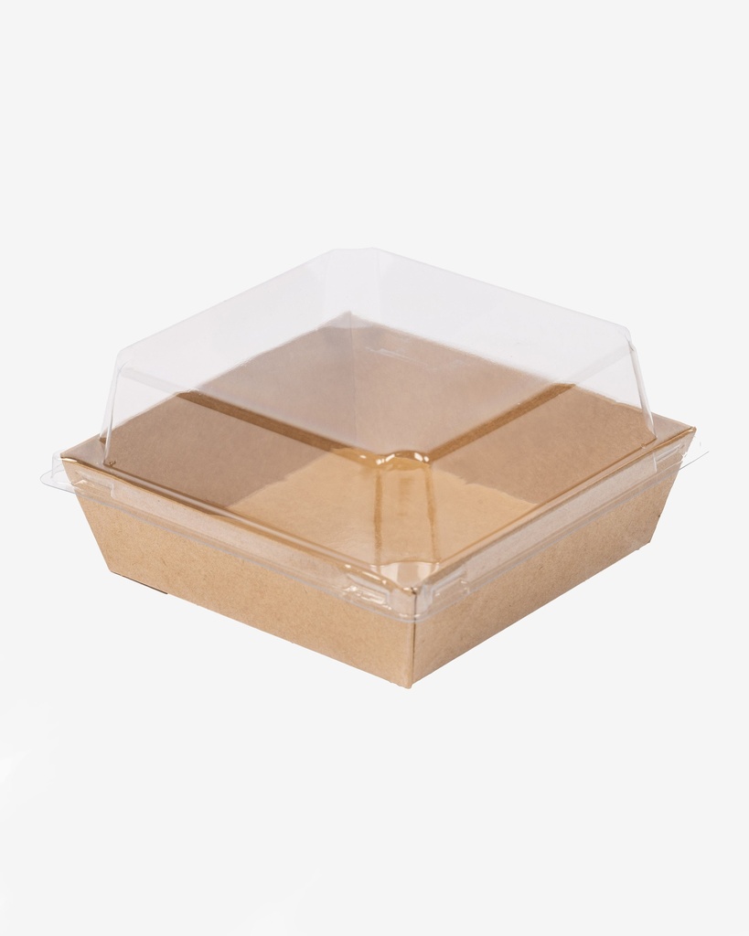 Kraft Paper Box and Antifog Lid Set