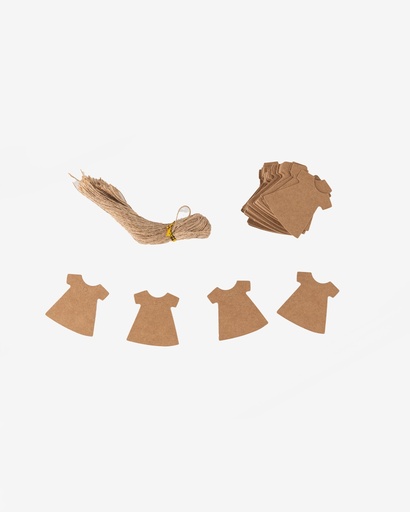 [HtagDressP100] Hang Tag with Hemp Rope - Dress
