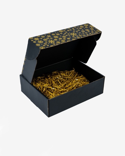 [CTNPM3426P] Mailing Box, Black Gold Christmas