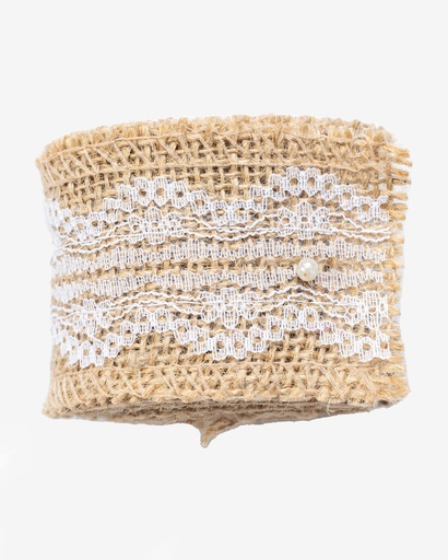 Natural Jute Burlap Lace Ribbon